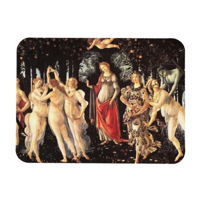 Primavera / Allegory of Spring by Botticelli Magnet (Horizontal)