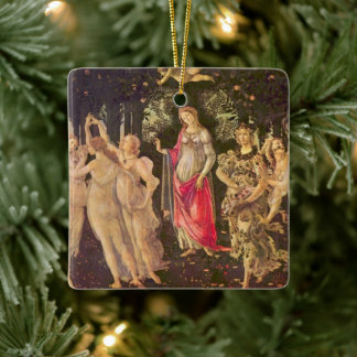 Primavera, Allegory of Spring by Sandro Botticelli Ceramic Ornament