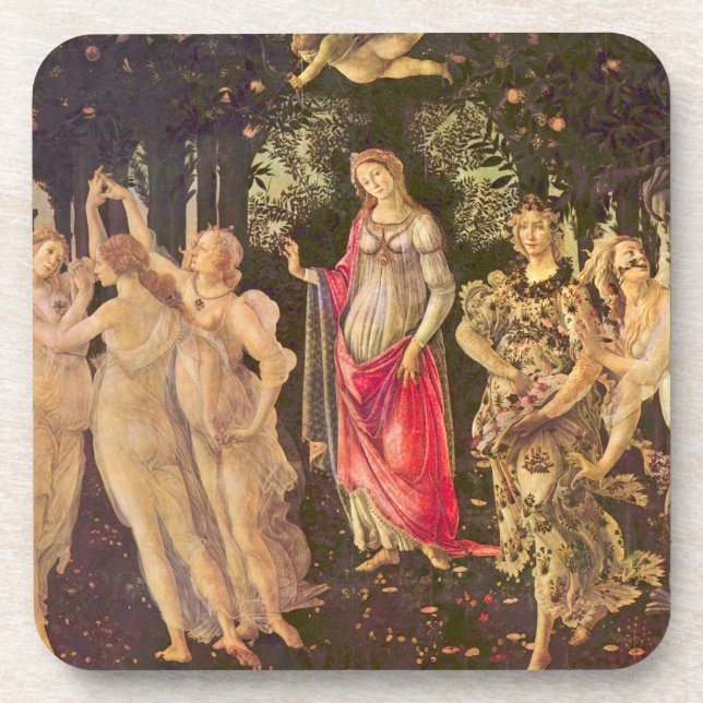 Primavera, Allegory of Spring by Sandro Botticelli Coaster (Front)