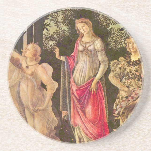 Primavera, Allegory of Spring by Sandro Botticelli Coaster (Front)