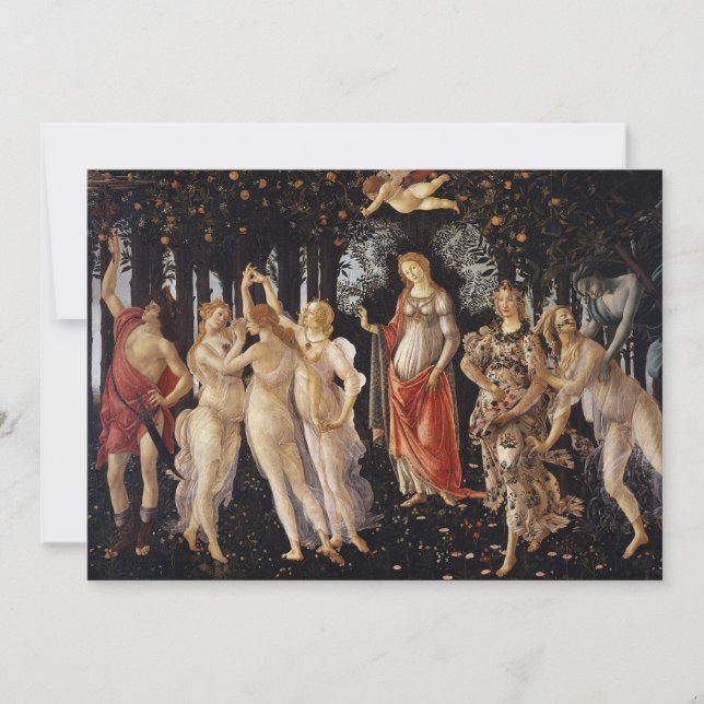 Primavera, Allegory of Spring by Sandro Botticelli Invitation (Front)