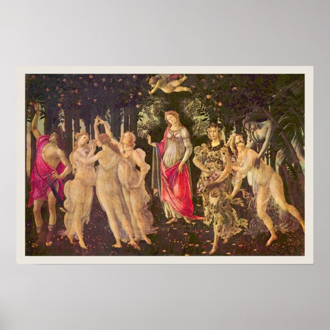 Primavera, Allegory of Spring by Sandro Botticelli Poster (Front)