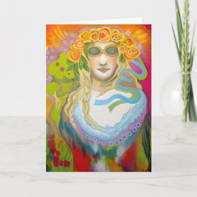 "Primavera, Baby!" Blank Greeting Card (Front)