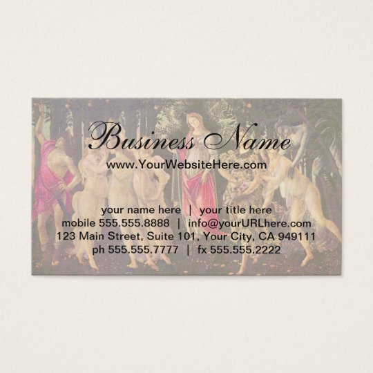 Primavera by Botticelli, Antique Renaissance Art Business Card