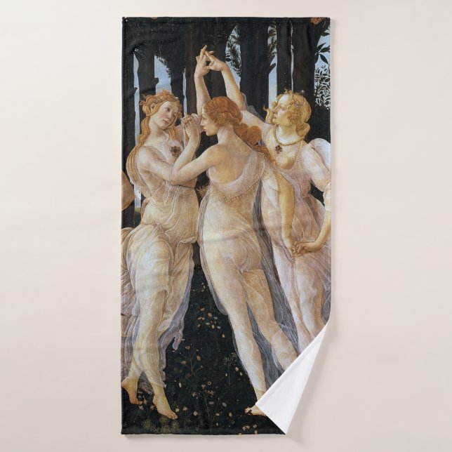 Primavera (detail), Sandro Botticelli, 1482 Bath Towel (Bath Towel)