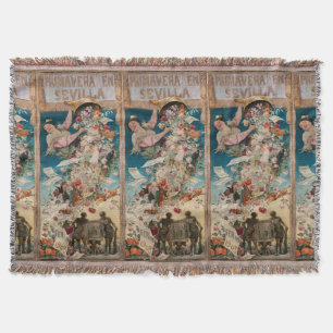 “Primavera en Sevilla” art throw blanket