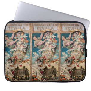 “Primavera en Sevilla” vintage art laptop sleeves