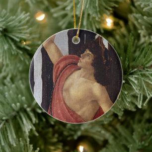 Primavera, Mercury detail by Sandro Botticelli Ceramic Tree Decoration