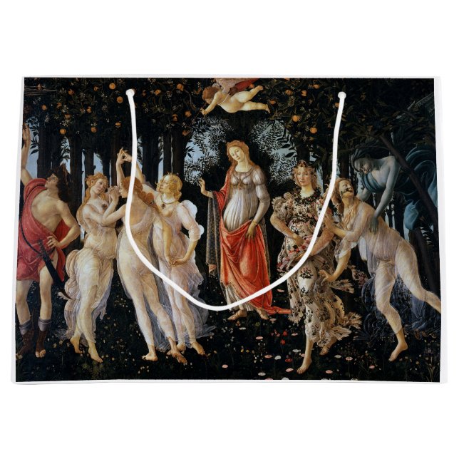 Primavera, Sandro Botticelli, 1482 Large Gift Bag (Front)
