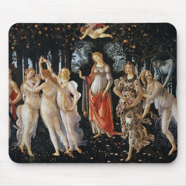 Primavera, Sandro Botticelli, 1482 Mouse Mat (Front)