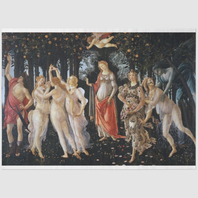 Primavera, Sandro Botticelli, 1482 Tissue Paper (Front)