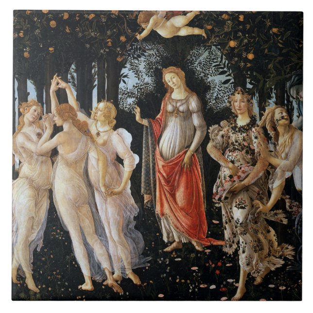 Primavera, Sandro Botticelli Tile (Front)