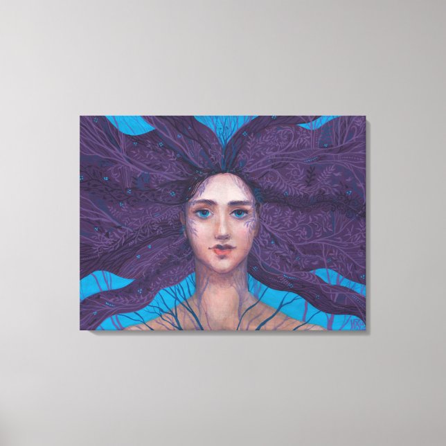 Primavera Spring Goddess Fantasy Surreal Portrait  Canvas Print (Front)