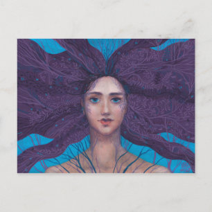 Primavera Spring Goddess Fantasy Surreal Portrait Postcard