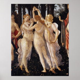 Primavera, Three Graces, by Sandro Botticelli Poster