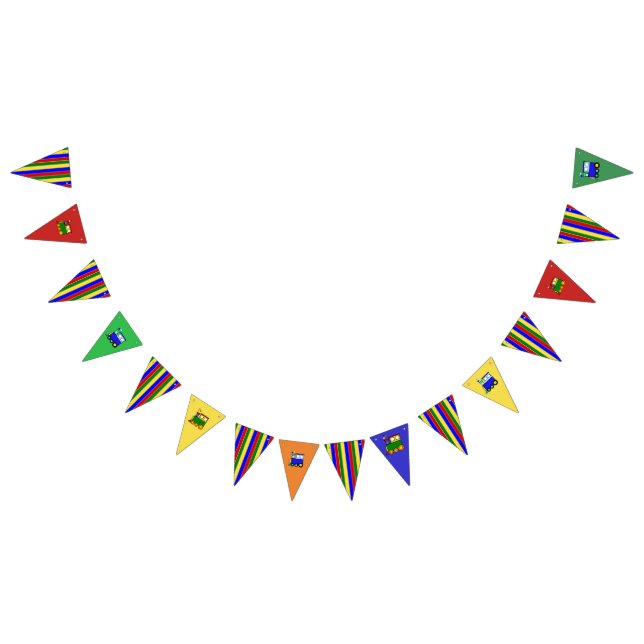 Prime Colours Choo Choo Train Party Bunting (All)