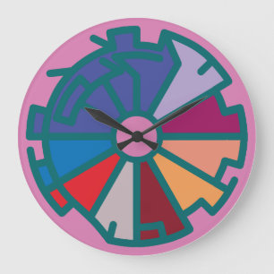 PRIME LINE Chained Number colors by MASANSER PIXEL Large Clock
