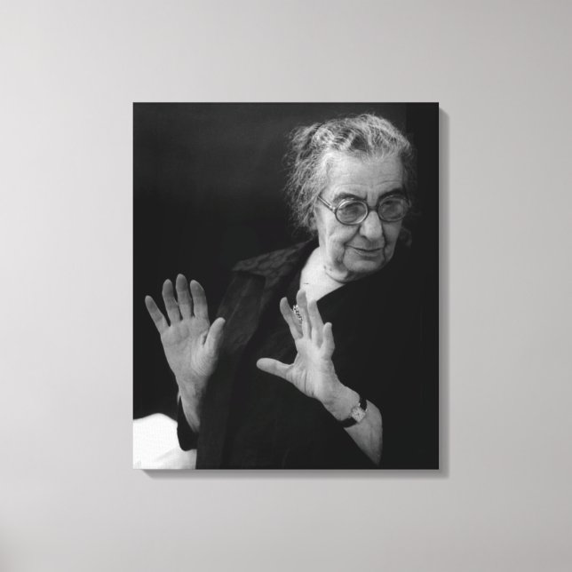 Prime Minister Golda Meir Canvas Print (Front)
