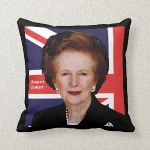 Prime Minister Margaret Thatcher - See Both Sides Cushion
