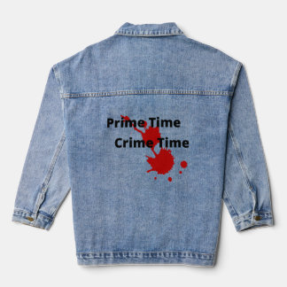 Prime Time Crime Time V-Neck Denim Jacket