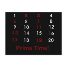 Prime Time Maths Postcard