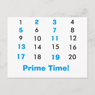 Prime Time Maths Postcard