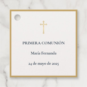 Primera Comunión Cross Favour Tags