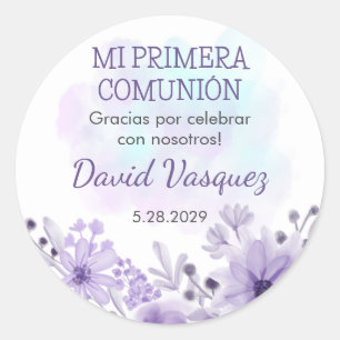 Primera Comunion Gifts and Favours First Communion Classic Round Sticker