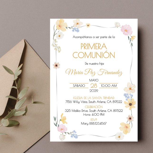 Primera Comunion Invitacion Cute First Communion Invitation (Creator Uploaded)