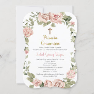 Primera Comunión para niña Invitation