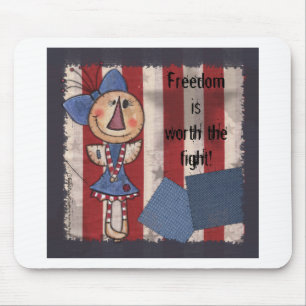 Primitive American Angel- Happy 4th of July Mouse Mat