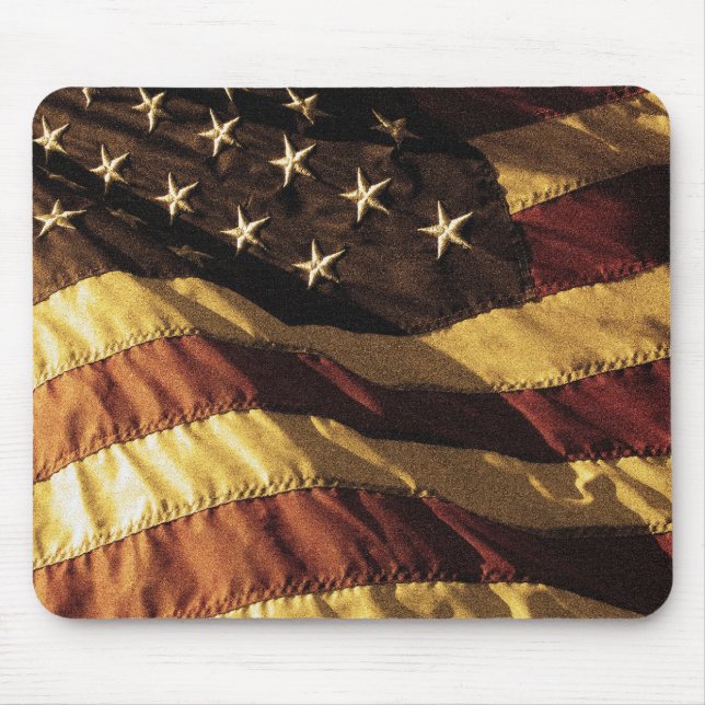 Primitive American Flag Mousepad (Front)