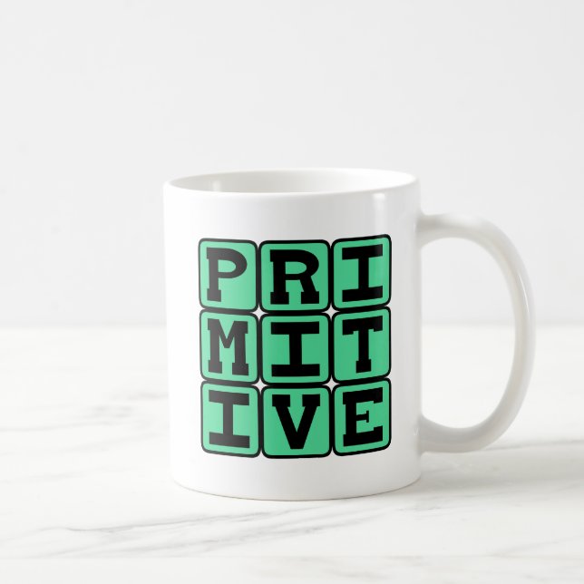 Primitive, Antiquated Coffee Mug (Right)