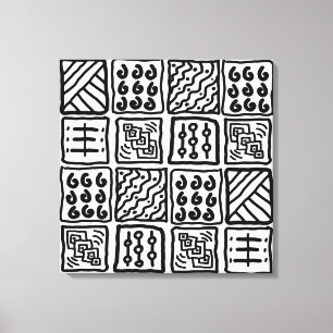 Primitive Art on Canvas Print