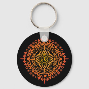 Primitive Art-Sun Keychains