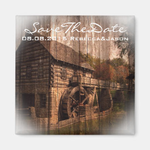 Primitive Barn Wood farmhouse wedding Magnet
