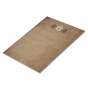 Primitive Birdhouses Large Notepad