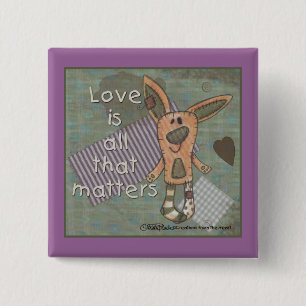 Primitive Bunny 15 Cm Square Badge