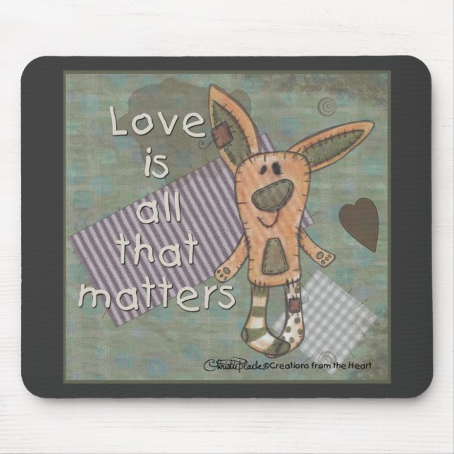 Primitive Bunny Mouse Mat (Front)