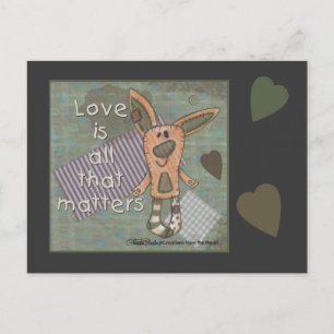 Primitive Bunny Postcard