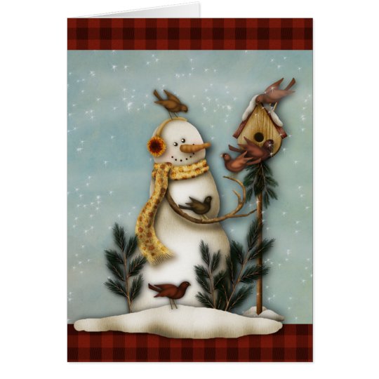 Primitive Christmas Greeting Card
