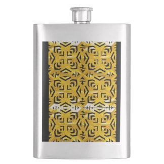 Primitive Conctellation Abstract Geometric Hip Flask