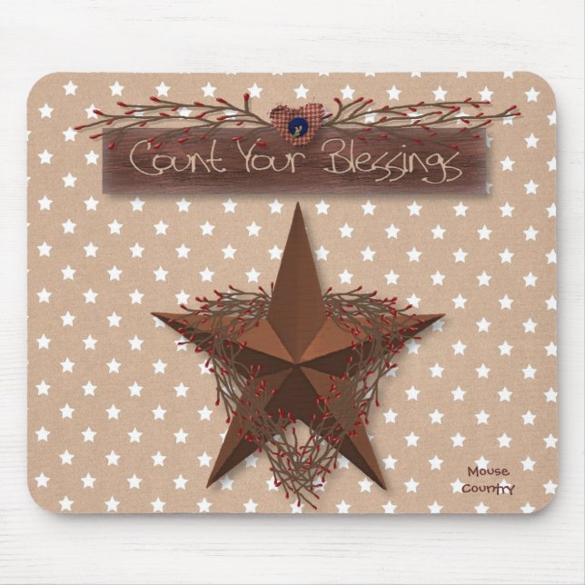 Primitive Count Your Blessings Mousepad (Front)
