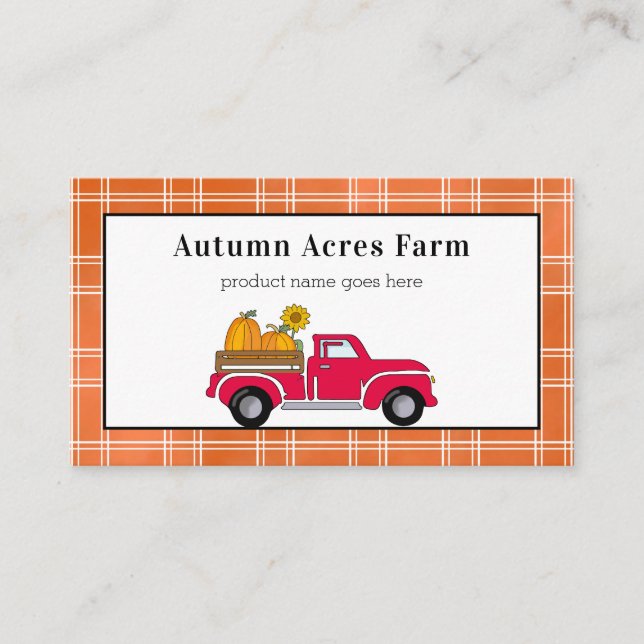 Primitive Country Autumn Fall Farm Hang Tag (Front)