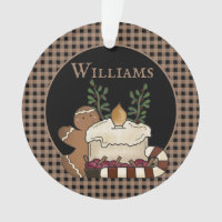 Primitive Country Candle & Goodies Name Christmas