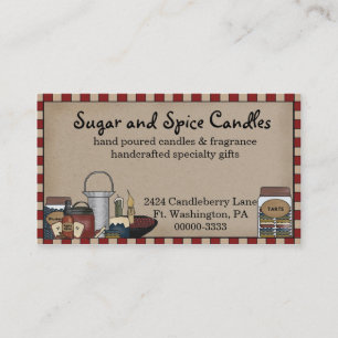 Primitive Country Candle & Scents Business Card