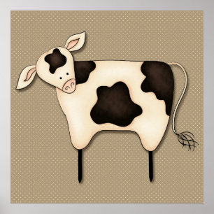 Primitive Country  Cow Decor