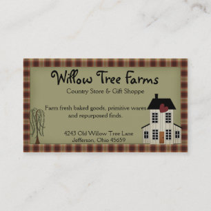 Primitive Country Farmhouse Style Business Card 
