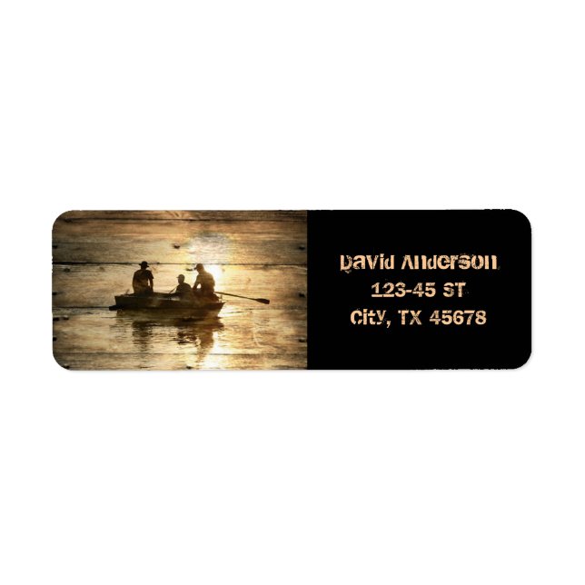 Primitive country lake boat canoe fishing (Front)