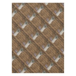 primitive country lavender rustic barn wood tablecloth